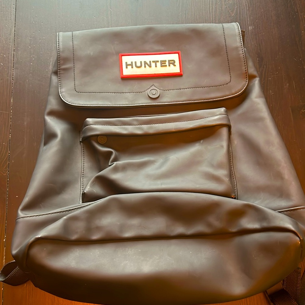 Hunter Black Rubberized Backpack - image 1